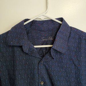 Tasso Elba - Long Sleeve Button Down Shirt - Paisley Style - LARGE